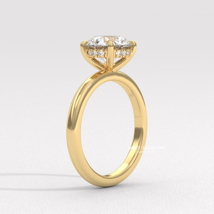 Sustainable diamond engagement ring
Ethical diamond ring
Conflict-free diamond ring
Hidden halo lab grown diamond