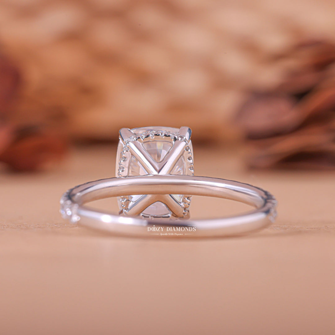 Cushion solitaire diamond engagement ring, Cushion unique diamond engagement ring, Cushion custom diamond engagement ring, Cushion affordable diamond engagement ring, Cushion luxury diamond engagement ring, 