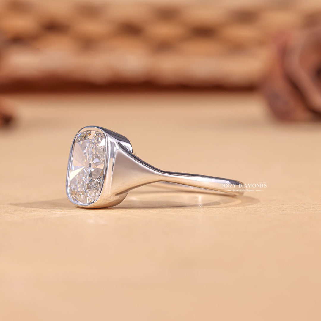  Cushion personalized engagement ring, Cushion exclusive engagement ring, Cushion engraved engagement ring, Cushion halo diamond engagement ring, 