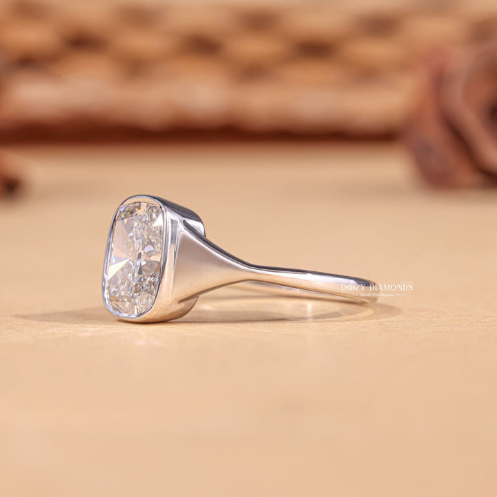  Cushion personalized engagement ring, Cushion exclusive engagement ring, Cushion engraved engagement ring, Cushion halo diamond engagement ring, 