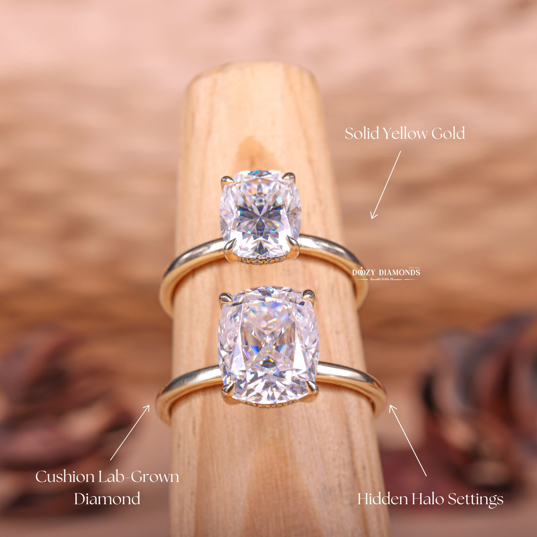 Cushion engraved engagement ring, Cushion halo diamond engagement ring, Cushion solitaire diamond engagement ring, Cushion unique diamond engagement ring, 
