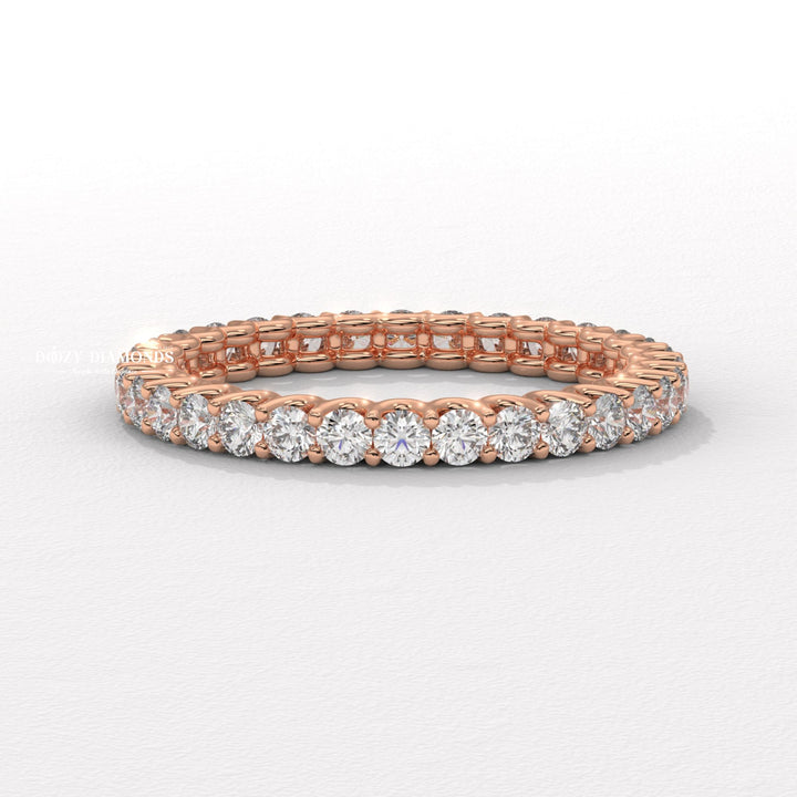 Solid gold diamond ring
Handmade eternity band
Custom lab diamond jewelry