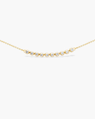 Flexible Bezel Set Round Cut Moissanite Diamond Necklace For Her