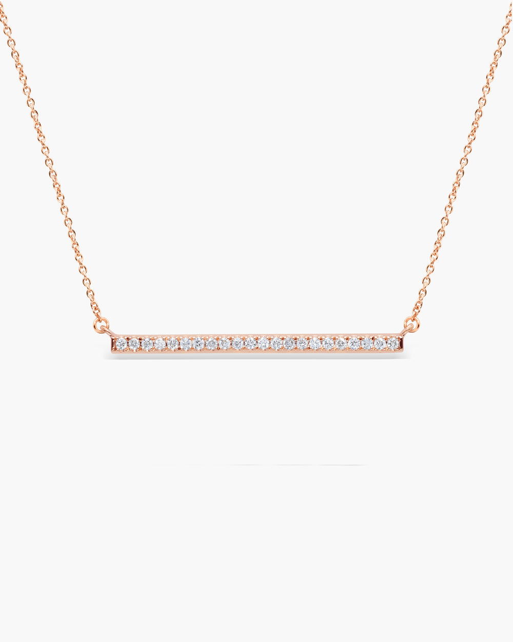 Round Cut Diamond Bar Moissanite Necklace For Women