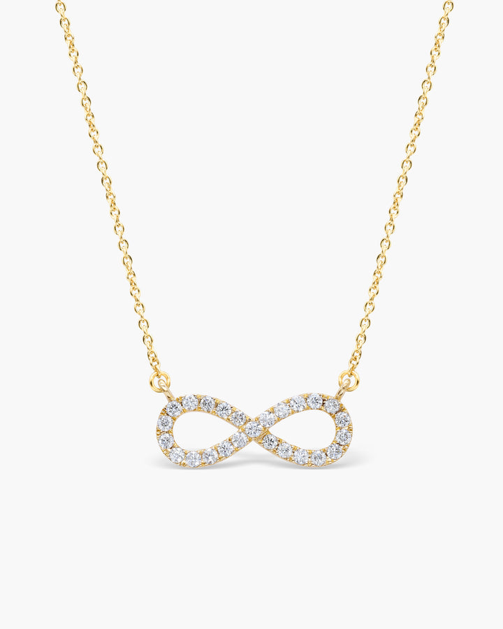 0.24TCW Round Cut Diamond Infinity Moissanite necklace For Her