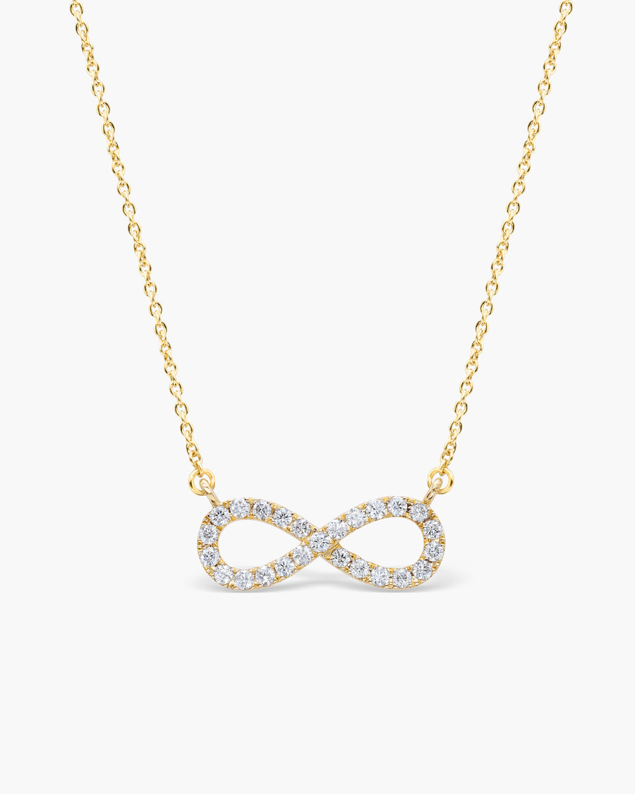 0.24TCW Round Cut Diamond Infinity Moissanite necklace For Her