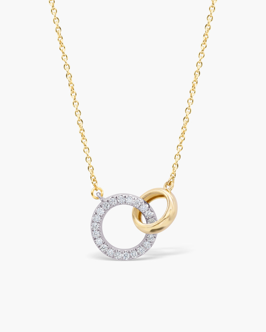0.17TCW Round Cut Diamond Eternity Circle Of Life Moissanite Necklace For Her