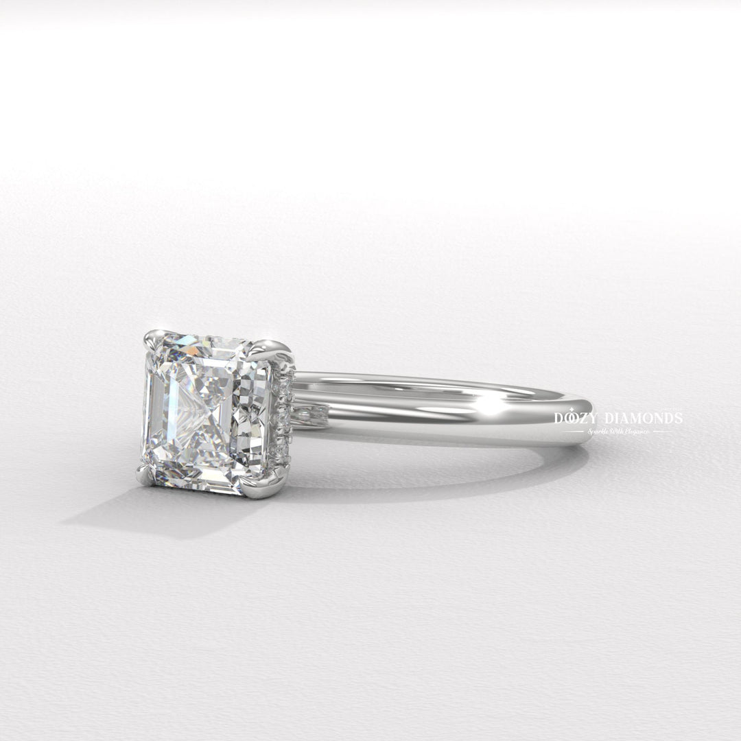 D color lab grown diamond
E color lab grown diamond
F color lab grown diamond
1 carat Asscher ring
2 carat lab diamond ring