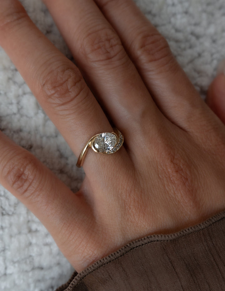 East-West engagement rings under $2000, Buy East-West ring with matching band, 