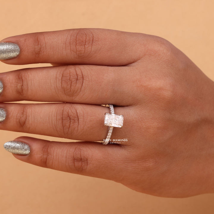 Radiant cut engagement ring, Radiant diamond engagement ring, Radiant solitaire engagement ring, Radiant halo engagement ring, 