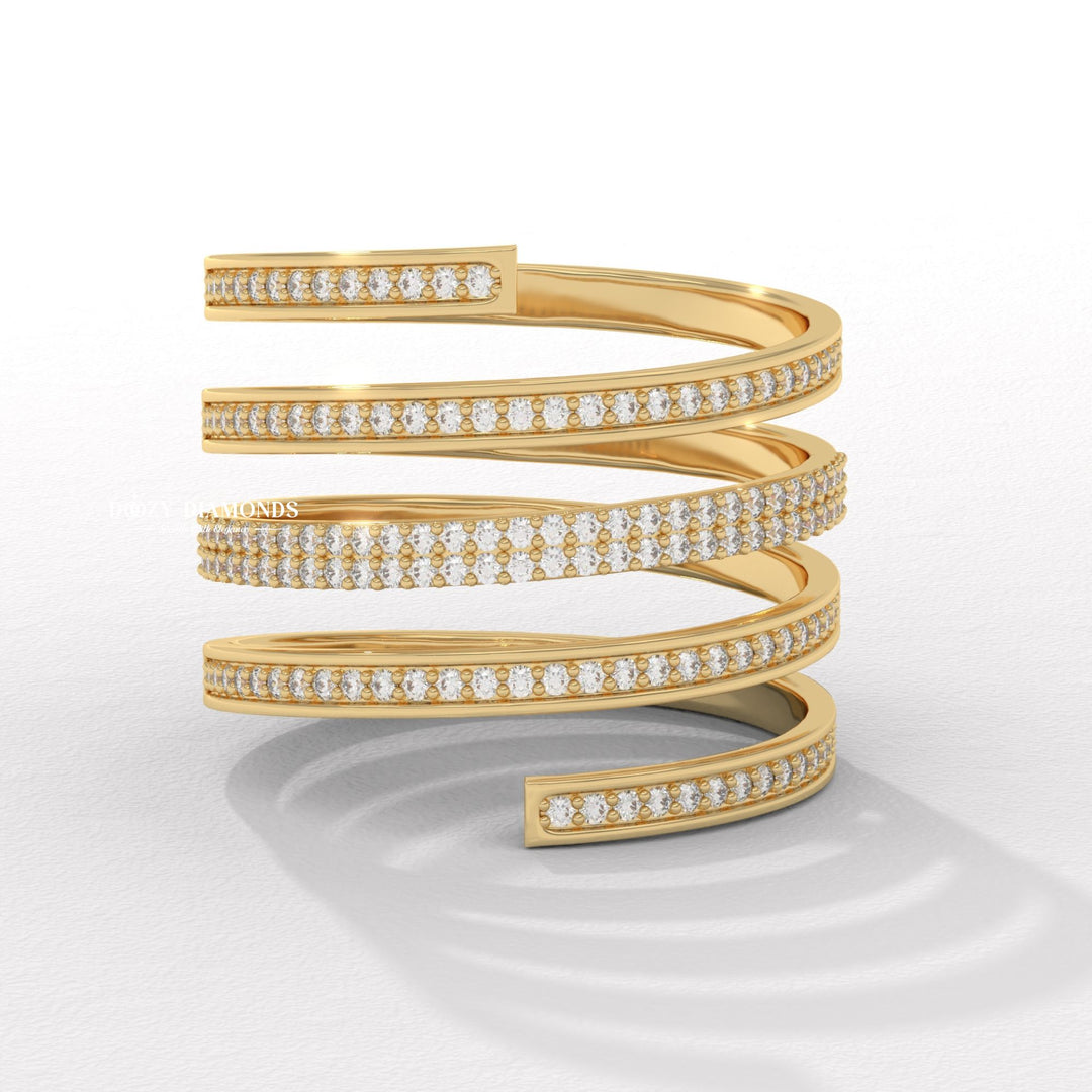 Round Diamond Spring Wedding Band - Lab Grown Diamond