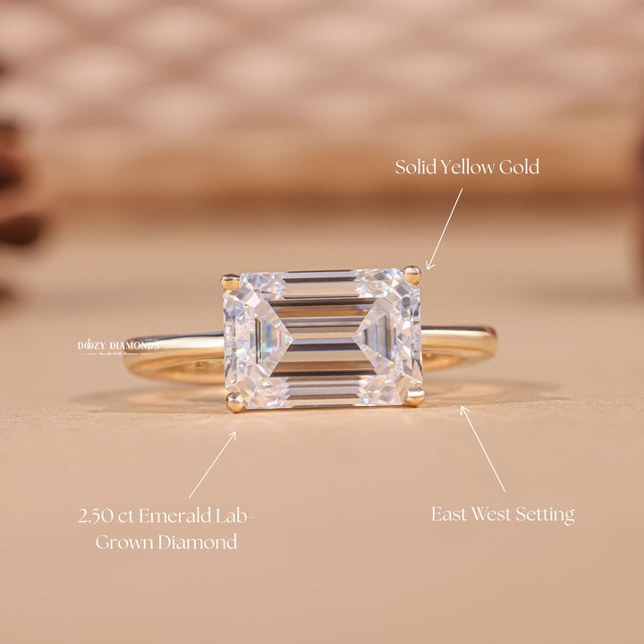 Discounted East-West diamond rings, Luxury East-West engagement rings, Unique East-West diamond rings.