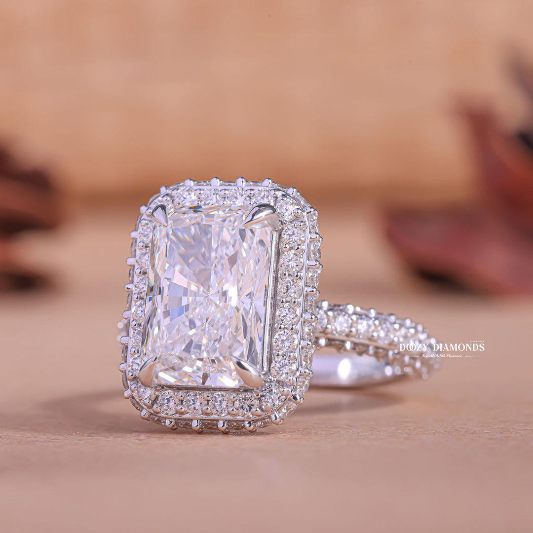  Double halo ring price, Custom double halo engagement rings, Double halo diamond ring near me, Double halo rings with financing, Double halo moissanite ring,