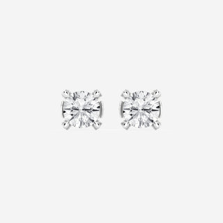 Round FG-VS2 Lab-Grown Diamond Bridge Stud Earrings For Women