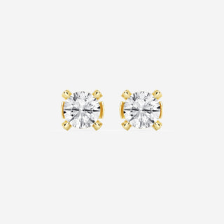 Round FG-VS2 Lab-Grown Diamond Bridge Stud Earrings For Women