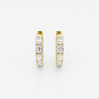 Emerald Cut FG-VS2 Lab-Grown Diamond Stud Earrings