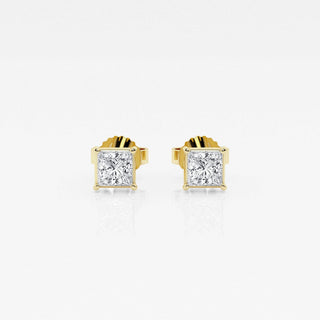 Princess FG-VS2 Lab-Grown Diamond Solitaire Stud Earrings