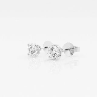 Round FG-VS2 Lab-Grown Diamond Stud Earrings For Women