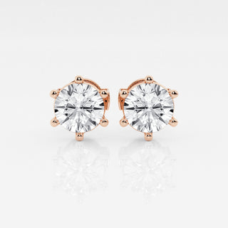 Round FG-VS2 Lab-Grown Diamond Solitaire Stud Earrings