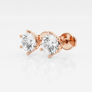 Round FG-VS2 Lab-Grown Diamond Solitaire Stud Earrings