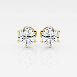 Round FG-VS2 Lab-Grown Diamond Solitaire Stud Earrings