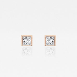 Princess FG-VS2 Lab-Grown Diamond Bezel Set Stud Earrings