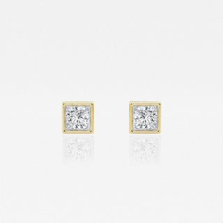 Princess FG-VS2 Lab-Grown Diamond Bezel Set Stud Earrings