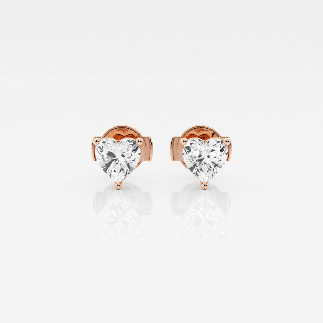 Heart Cut FG-VS2 Lab-Grown Diamond Stud Earrings