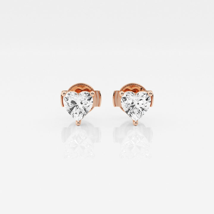 Heart Cut FG-VS2 Lab-Grown Diamond Stud Earrings