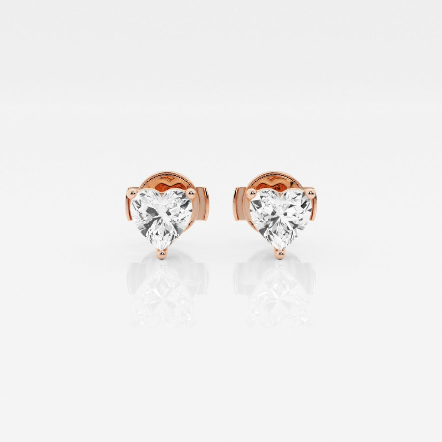 Heart Cut FG-VS2 Lab-Grown Diamond Stud Earrings