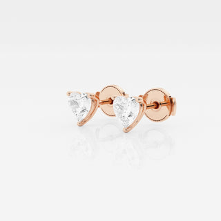 Heart Cut FG-VS2 Lab-Grown Diamond Stud Earrings