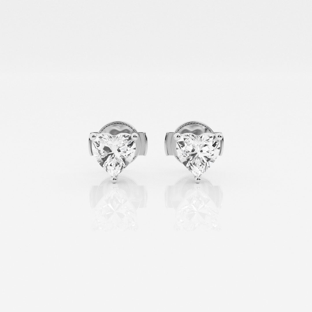 Heart Cut FG-VS2 Lab-Grown Diamond Stud Earrings