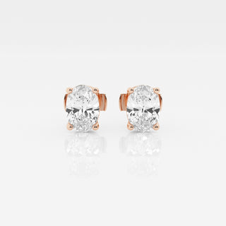 Oval Cut FG-VS2 Lab-Grown Diamond Solitaire Stud Earrings