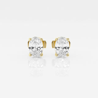 Oval Cut FG-VS2 Lab-Grown Diamond Solitaire Stud Earrings