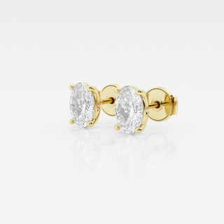 Oval Cut FG-VS2 Lab-Grown Diamond Solitaire Stud Earrings