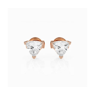 Trillion Cut FG-VS2 Lab-Grown Diamond Stud Earrings