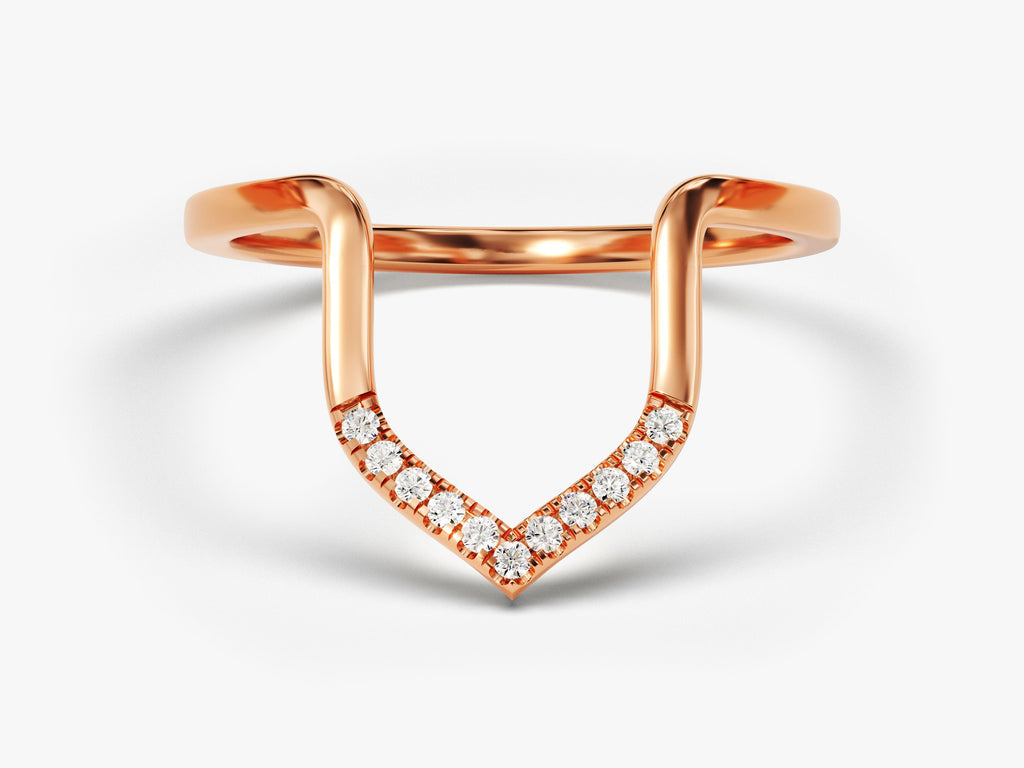 Round Lab Grown Arch Diamond Engagement Ring For Women