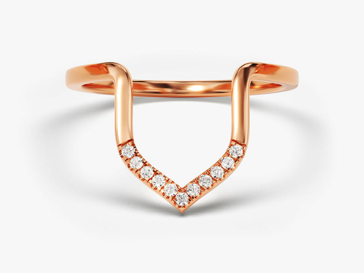 Round Lab Grown Arch Diamond Engagement Ring For Women