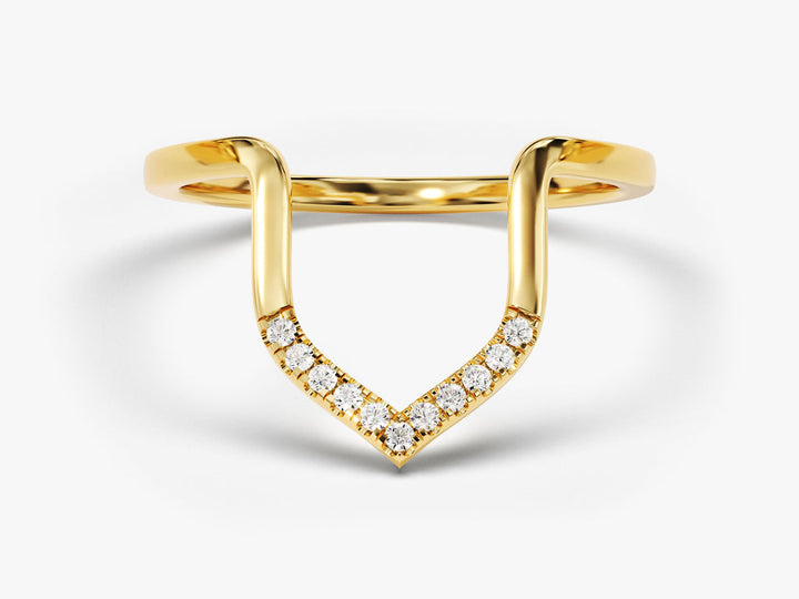 Round Lab Grown Arch Diamond Engagement Ring For Women