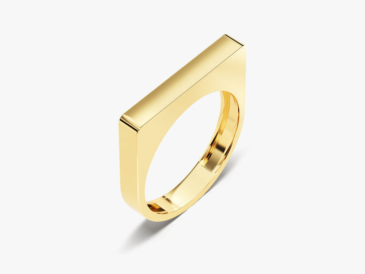 Elongated Rectangular Signet Ring For Women