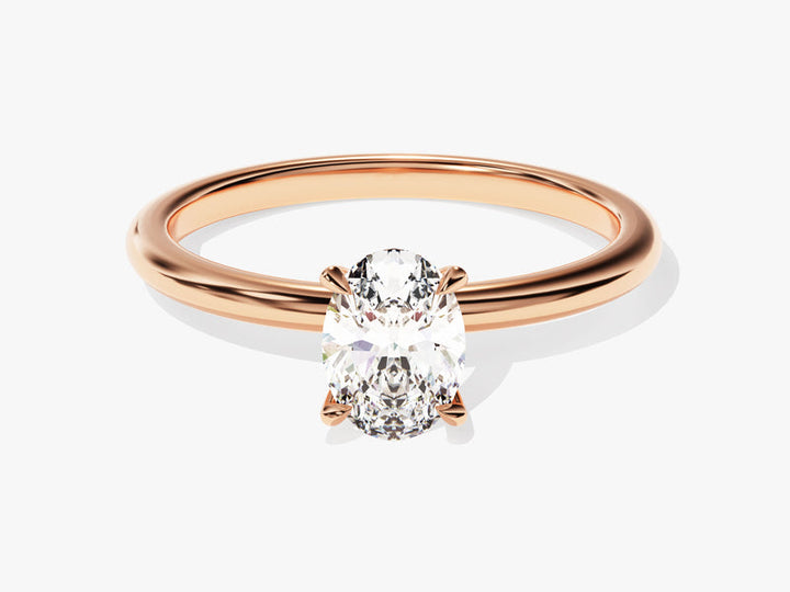 1.0CT Oval IGI Certified Lab Grown Diamond Solitaire Engagement Ring For Women