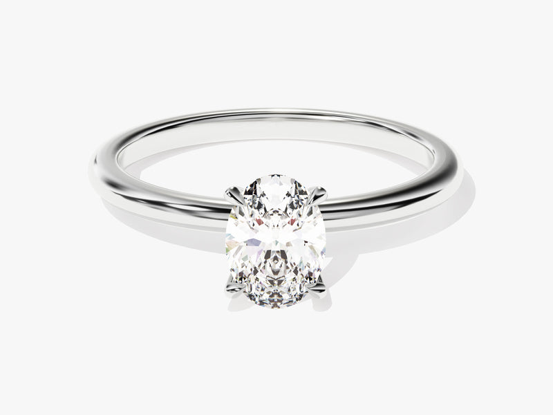 1.0CT Oval IGI Certified Lab Grown Diamond Solitaire Engagement Ring For Women