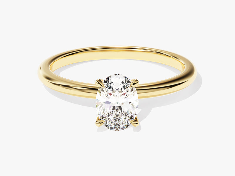 1.0CT Oval IGI Certified Lab Grown Diamond Solitaire Engagement Ring For Women