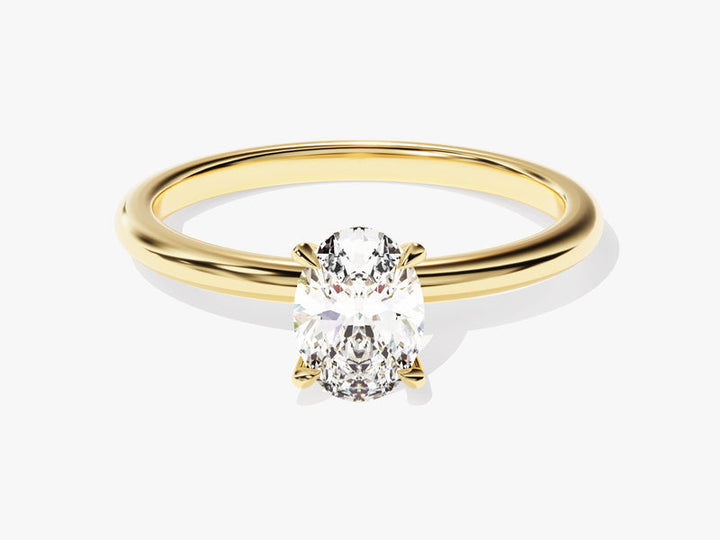 1.0CT Oval IGI Certified Lab Grown Diamond Solitaire Engagement Ring For Women