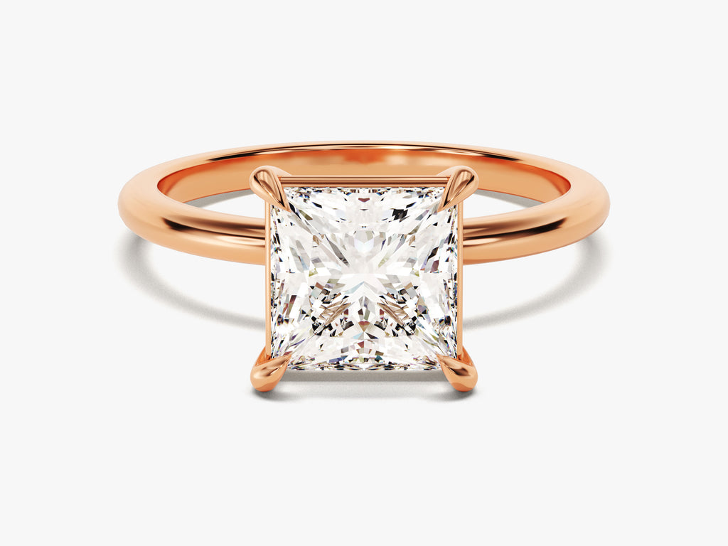 2.0CT Princess Cut Solitaire Lab Grown Diamond Engagement Ring For Her