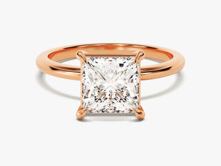 2.0CT Princess Cut Solitaire Lab Grown Diamond Engagement Ring For Her
