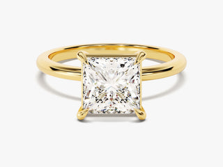 2.0CT Princess Cut Solitaire Lab Grown Diamond Engagement Ring For Her