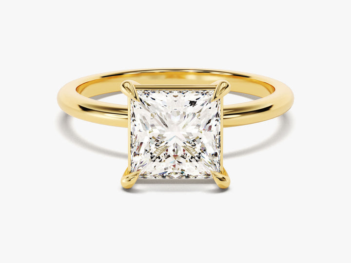 2.0CT Princess Cut Solitaire Lab Grown Diamond Engagement Ring For Her