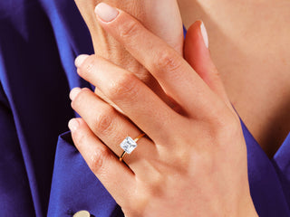 2.0CT Princess Cut Solitaire Lab Grown Diamond Engagement Ring For Her