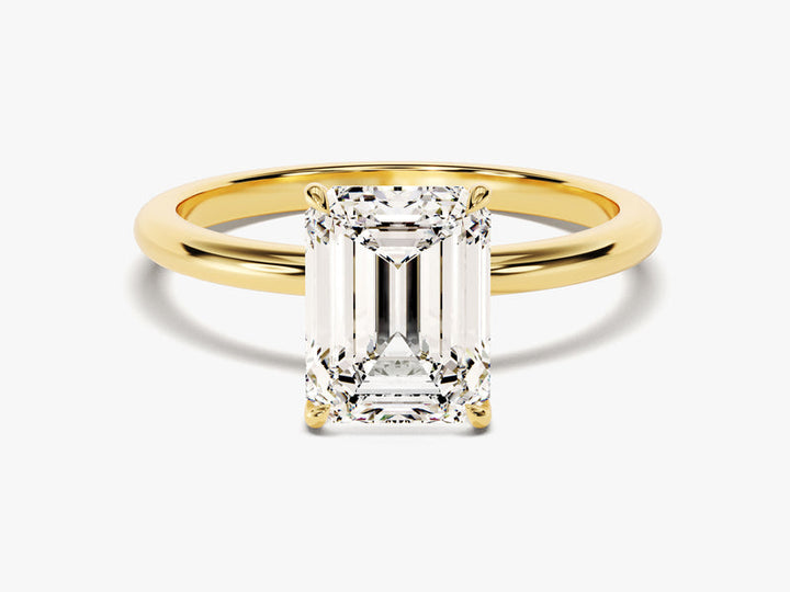 2.0CT Emerald Lab Grown Diamond Solitaire Engagement Ring For Women